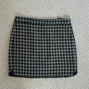 J. Crew J Crew Grey Black Houndstooth Wool Mini